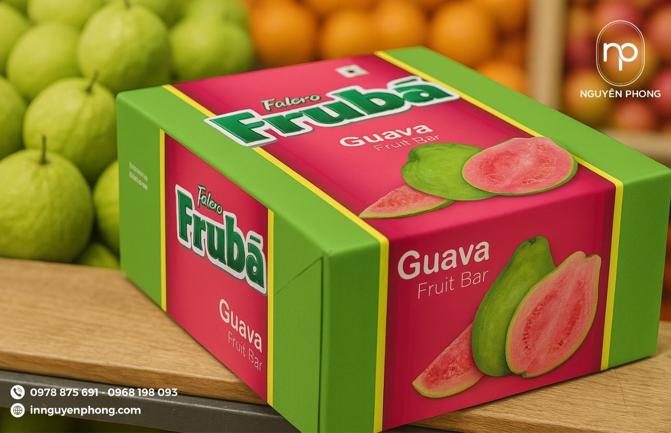 Thùng carton đựng ổi thiết kế nổi bật